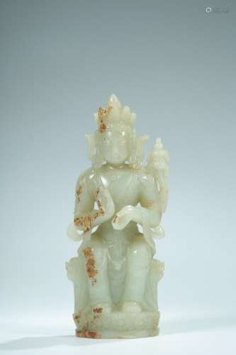 And hetian jade Buddha statue in the future8 cm648 high 18.5...