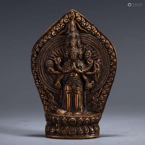 Name, six arm copper BuddhaSize, 12.5 cm long 5.5 cm high 18...