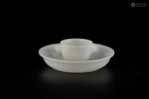 , hotan white jade a fullnessSize: the cup mouth 2.5 12.5 cm...