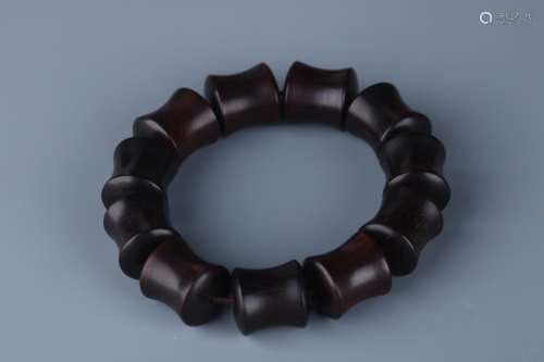 , lobular rosewood tube bead stringSize: bead diameter 1.8 c...
