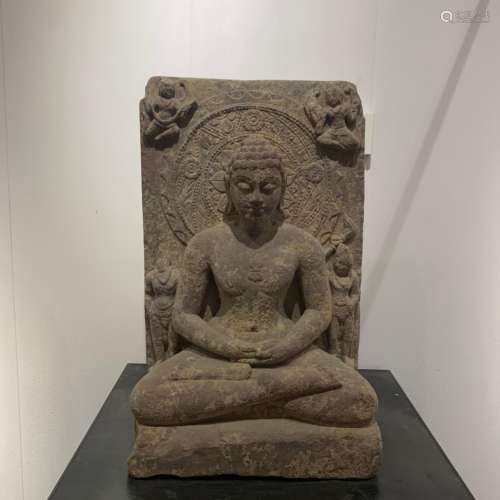 And before the eighth century old red sandstone Buddha statu...