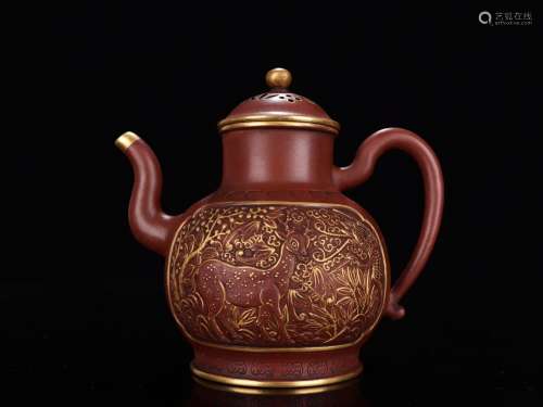 The teapot - violet arenaceous gold "LuHe with spring&q...