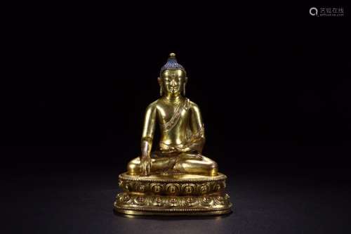 copper Buddha statueLong and 13.1 cm wide and 9.2 cm high 17...