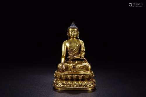 copper Buddha statueLong and 11.6 cm wide and 9.7 cm high 17...