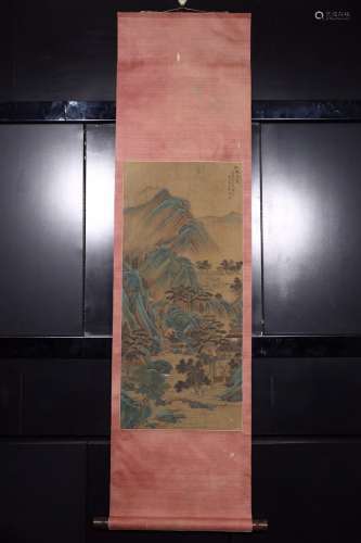 "Qiu ying" wind of spring silk scroll vertical sha...