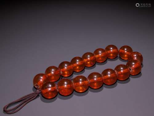 Old amber handheldSpecification: bead diameter 2.0 cm weighs...