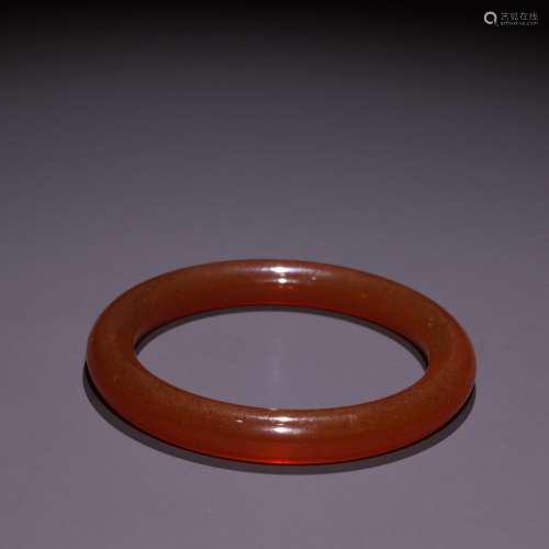 Amber round bar braceletSpecifications: a thick 0.95 cm inne...