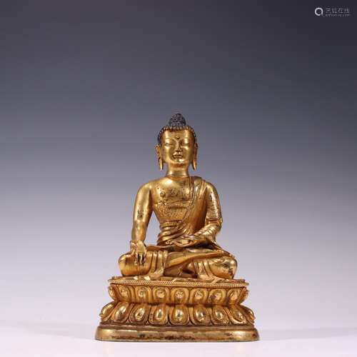 Copper and gold Buddha had the BuddhaSpecification: high 16....