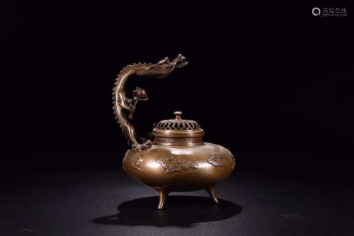 copper YunLongWen aroma stoveSize22 cm diameter 17 cm high w...