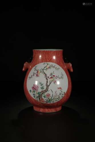 , "" imitation wood grain glaze medallion pastel f...