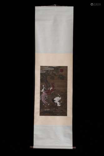 Birds pay homage to the king"zhao changhui" silk s...