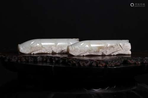 hetian jade white jade belt ooze pig furnishing articles of ...