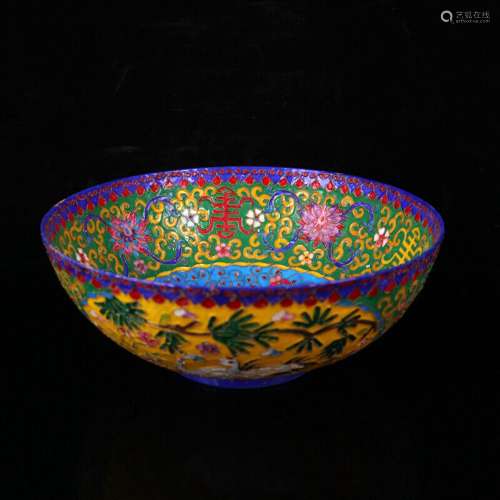 Chinese Enamel Filigree Porcelain Handmade Exquisite Bowls 3...
