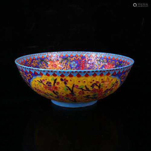 Chinese Enamel Filigree Porcelain Handmade Exquisite Bowls 4...