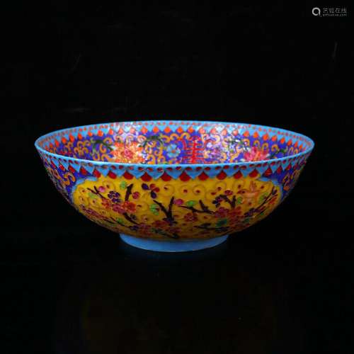 Chinese Enamel Filigree Porcelain Handmade Exquisite Bowls 4...
