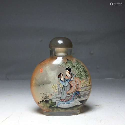 Chinese Crystal Handmade Exquisite Snuff Bottle 17006