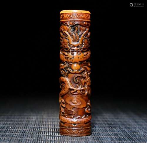 Chinese Natural Shoushan Stone Hand carved Exquisite Seal 46...