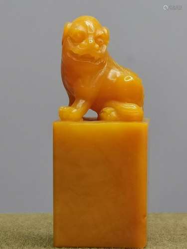 Chinese Natural Shoushan Stone Hand carved Exquisite Seal 28...