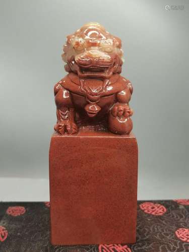 Chinese Natural Shoushan Stone Hand carved Exquisite Seal 58...