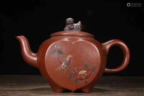 Chinese Yixing Zisha Clay Handmade Exquisite Teapot 17717