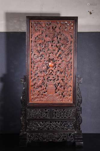 Red sandalwood inlaid boxwood, KowloonSize: 51 x19. 5 x105cm