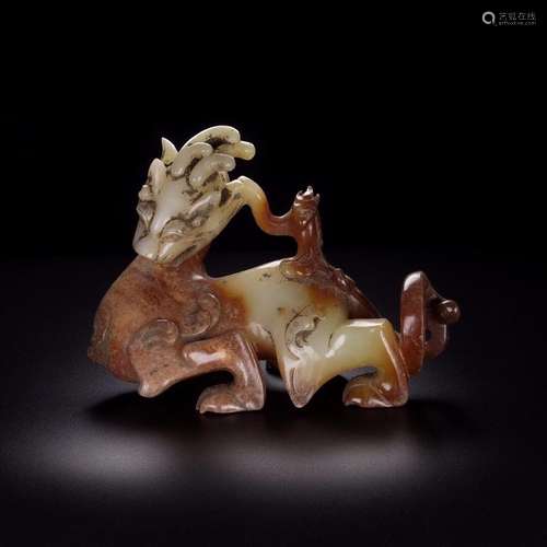 Hetian jade dragon land, the quality of the jade oil moisten...