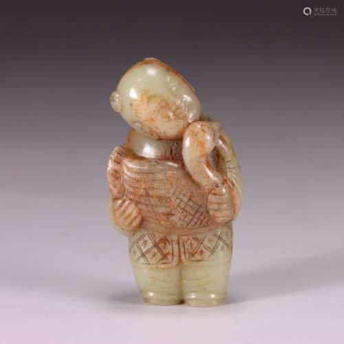 : hetian jade the lad drama goose carvingsSize: 6.6 cm long,...