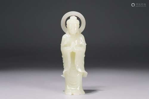 : hetian jade guanyin Buddha furnishing articlesLength: 4.8 ...