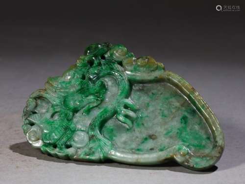 "Four pen lick, jade dragonSpecification: length 9.9 cm...