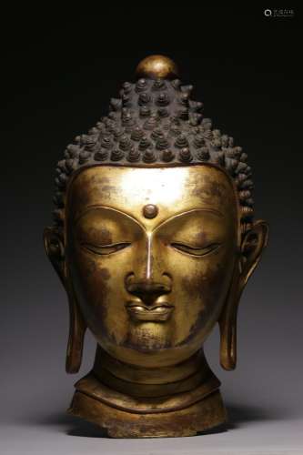 , copper Buddha beadle28.5 cm high, 16.5 cm long, 16.5 cm wi...
