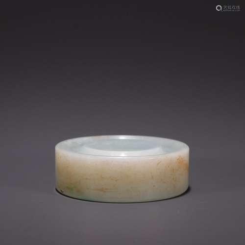 Old jade round small ink stoneSpecification: 5.1 by 1.7 cm t...