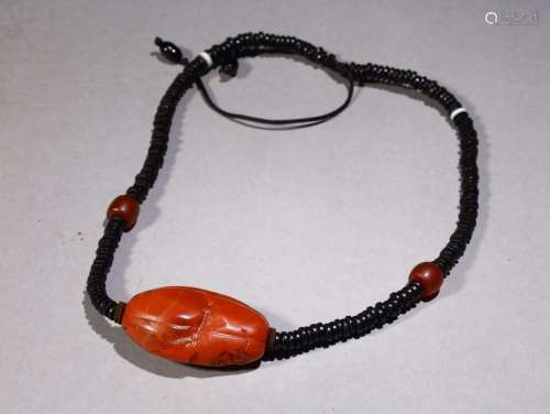 , south red agate necklaceSpecification: long and 4.3 cm wid...