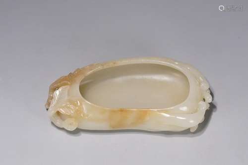 : hetian jade bergamot water jarLength: 9.9 cm. Width: 4.8 c...