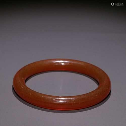 Old amber round bar bracelet.Specifications: a thick 0.95 cm...