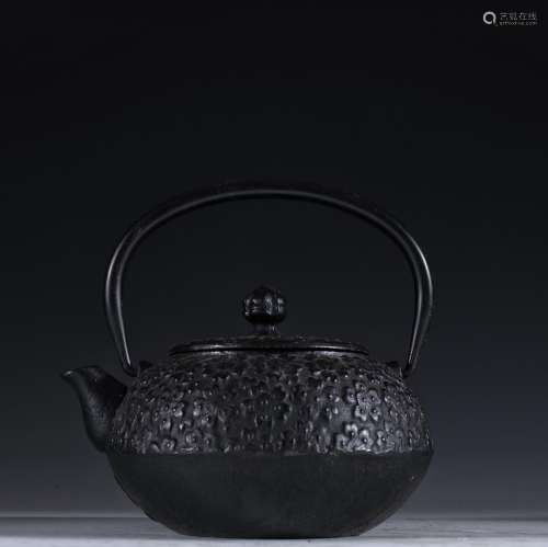 Japan, iron grain girder pot of flowersSpecification: high 1...