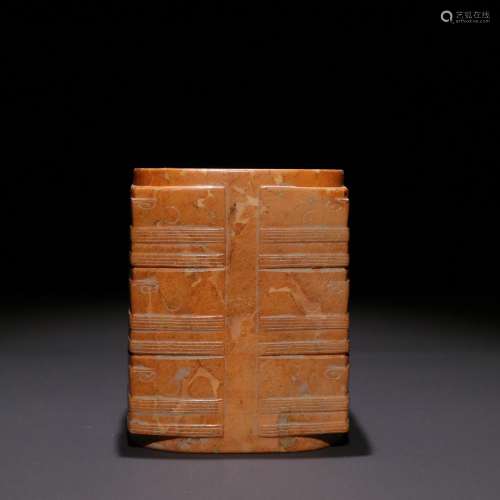 Ancient jade brown.Specification: high 8 cm wide and 6.3 cm ...