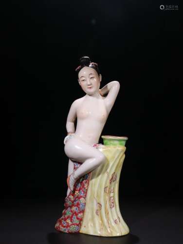 , porcelain body naked women with pastel furnishing articles...