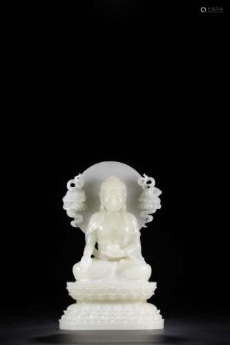 Hetian jade medicine guru Buddha furnishing articlesSpecific...