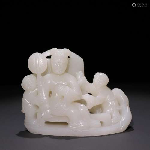 On the evening of hetian jade in the narrative furnishing ar...