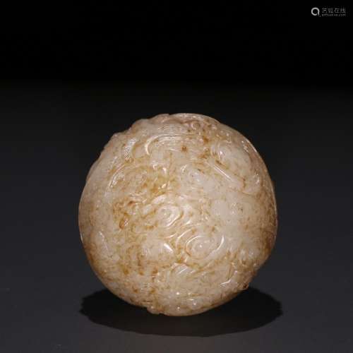 Old hetian jade jade YunLongWen ball.Specification: 4.8 cm i...