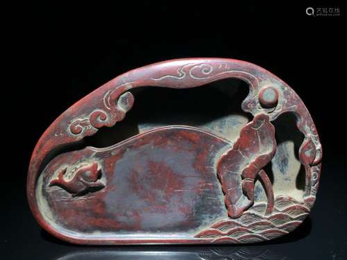 Four guangdong province: carp jump longmenThe inkstone cut, ...