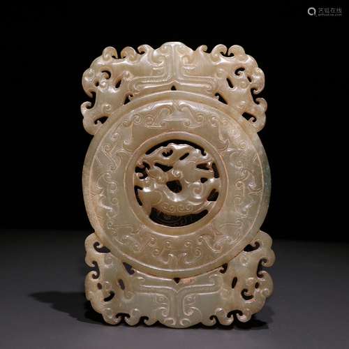 Ancient jade dragon jade.Specification: 13 wide x 8.5 cm wei...