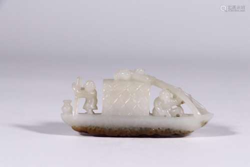 hetian jade the lad from ship furnishing articlesSize 10 cm ...