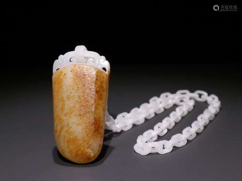 Xinjiang hetian jade seed makings stone necklace.Specificati...
