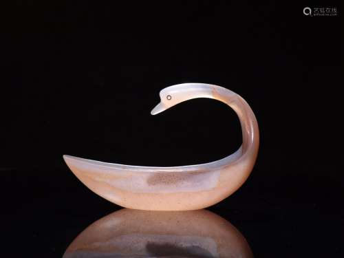 Agate swan bowl put a furnishing articles, material color ag...