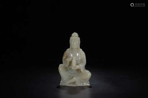 Night: hetian jade, taiping guan YinSize: 12, 5 cm wide 7.8 ...