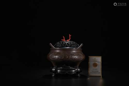 O: copper red sandalwood aroma stoveSize: 18.6 cm high abdom...
