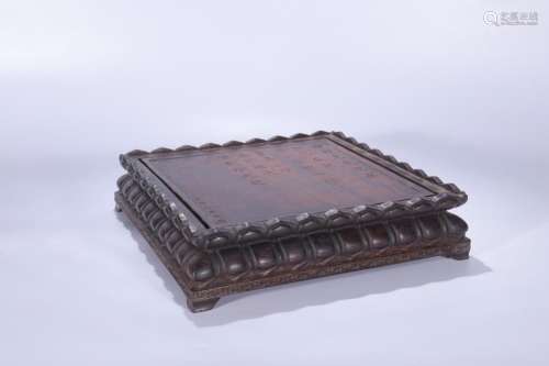 : old mahogany - royal poetry lotus square baseSize: 6.7 cm ...