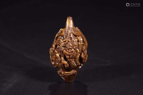 A nuclear carving dongshan click press of the handSize 6.4 c...