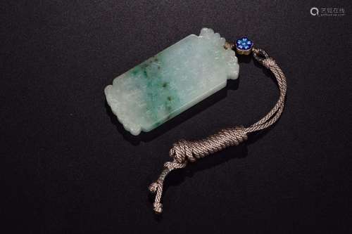 Jade verse cardSize 6.6 cm wide and 3.1 cm thick long 0.6 cm...